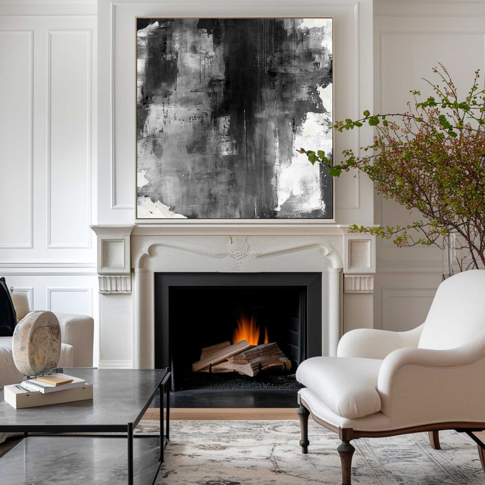 Black And White Canvas Art Black Canvas Painting Large Artwork For Sale