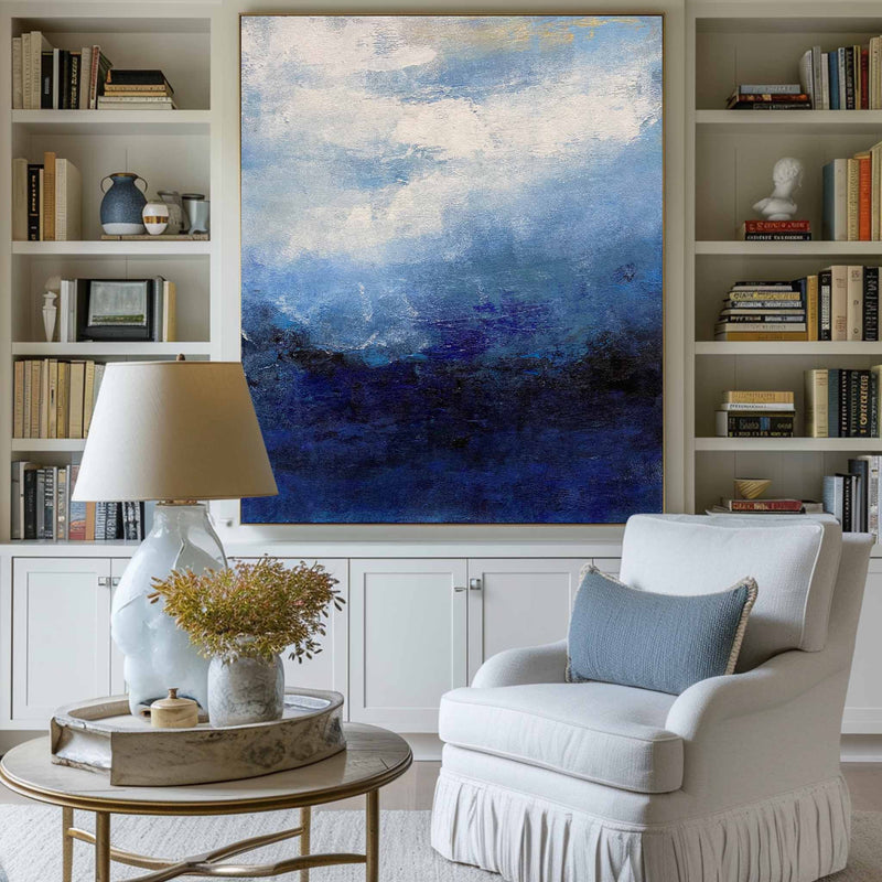 Large Sky And Sea Painting Original Large Seascpae Canvas Painting Coastal Painting Textured Beach Painting Wall Painting For Living Room