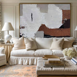 Brown Grey Vintage Wall Art Abstract Canvas Abstract Wall Art Abstract Acrylic Painting For Sale