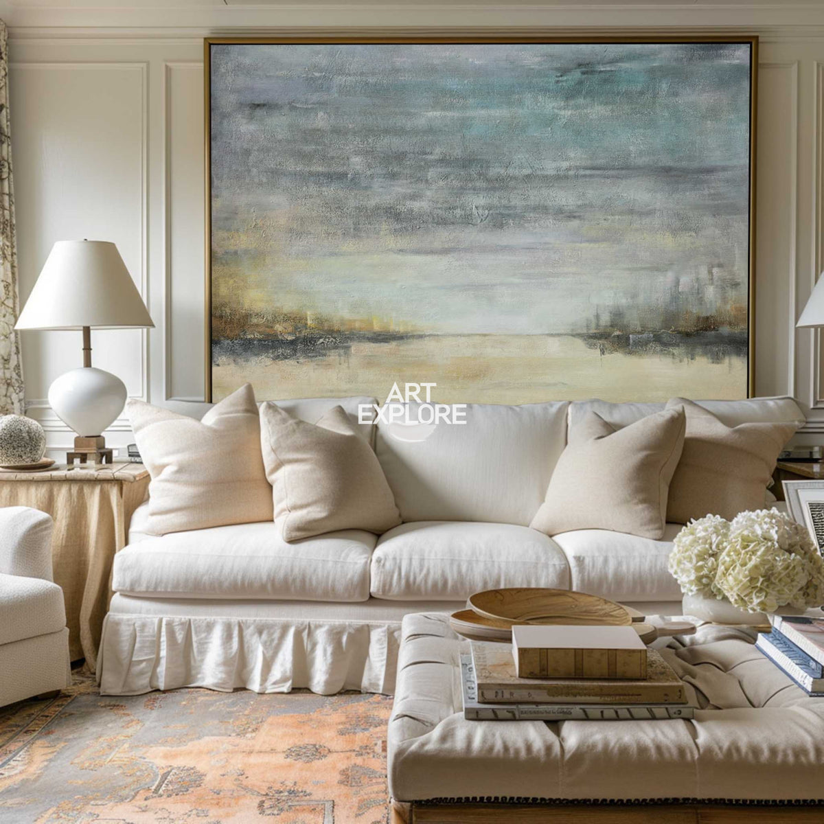 Sea Sky Abstract Painting #ABSH08