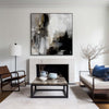 Black And Grey Abstract Art Extra Large Square Abstract Art Huge Canvas Art
