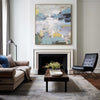 Large Abstract Beach Wall Art For Living Room Vertical Coastal Wall Art Canvas