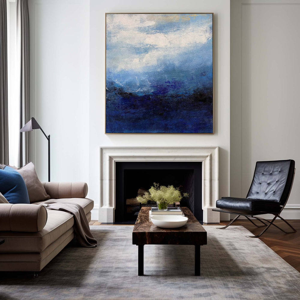 Large Sky And Sea Painting Original Large Seascpae Canvas Painting Coastal Painting Textured Beach Painting Wall Painting For Living Room