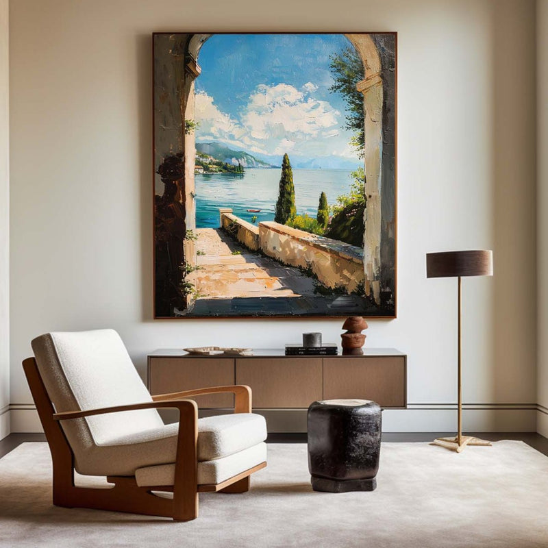 Large Landscape Art Oil Painting Livingroom Canvas Wall Art, Beautiful Impressionistic Painting
