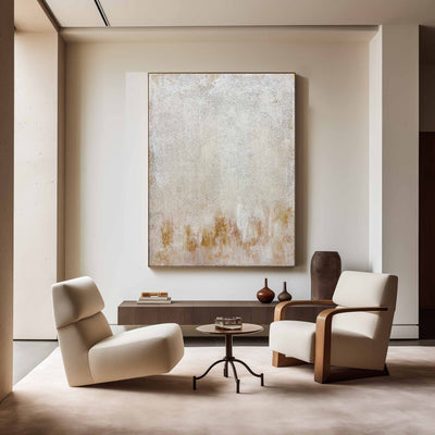 Original Beige White Abstract Canvas Art Contemporary Art Modern Abstract Painting On Canvas Acrylic Large Abstract Canvas Wall Art