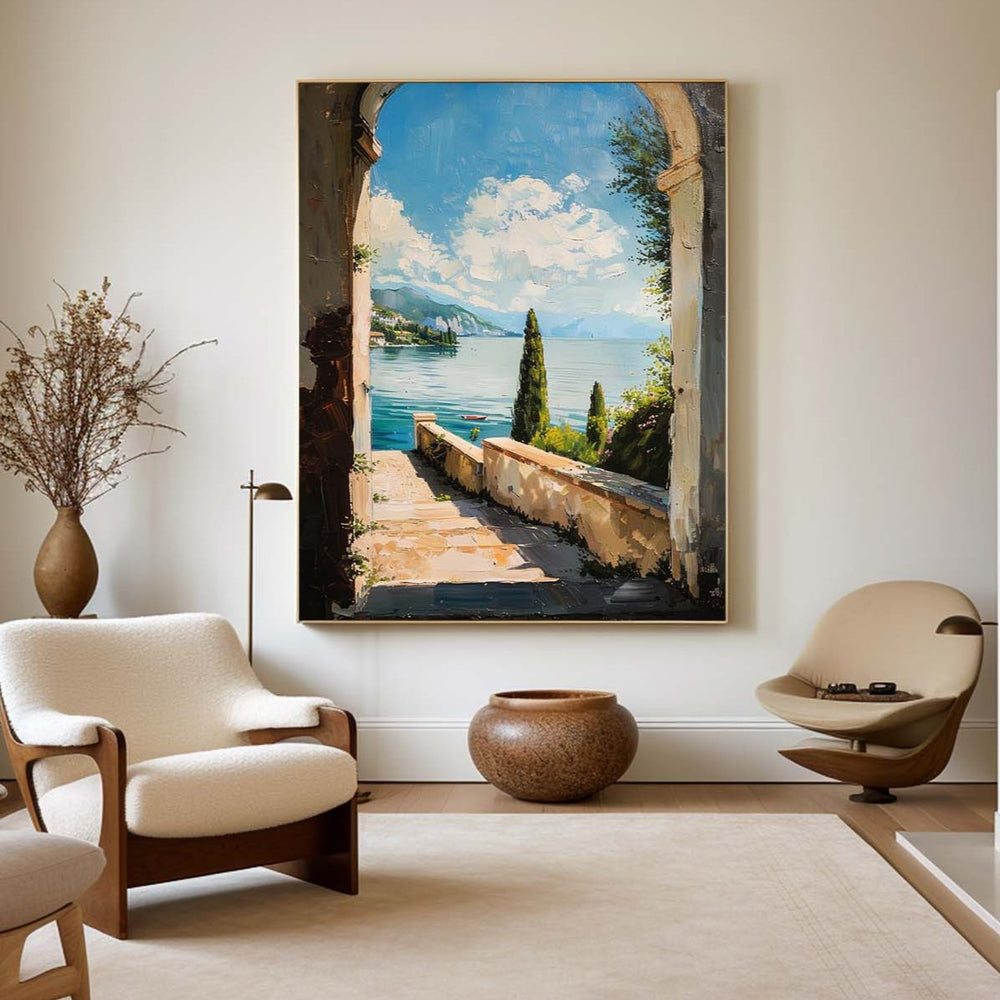 Large Landscape Art Oil Painting Livingroom Canvas Wall Art, Beautiful Impressionistic Painting