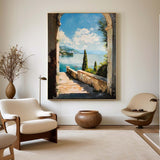 Large Landscape Art Oil Painting Livingroom Canvas Wall Art, Beautiful Impressionistic Painting
