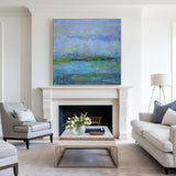 Modern Seascape Paintings Large Beach Painting On Canvas Oversized Beach Wall Art