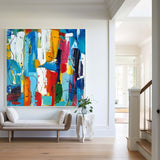 Original Colorful Abstract Art Extra Large Abstract Painting Squares Canvas Painting For Home Decor