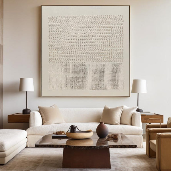 Beige Wabi Sabi Wall Art Beige Texture Wall Art Large Canvas Art Minimalist Wall Art For Livingroom