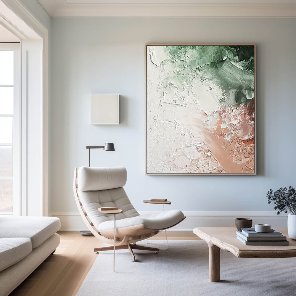 Original Green Pink Rich Texture Abstract Modern Canvas Art Contemporary Art Extra Large Abstract Canvas Wall Art Huge Abstract Painting On Canvas Acrylic