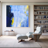 Blue Abstract Artwork Big Abstract Wall Art Blue Wall Art For Bedroom