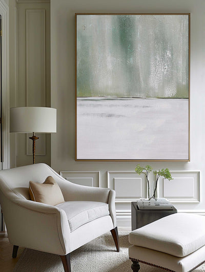 Abstract Green Canvas Painting Large Original Acrylic Abstract Canvas Art Modern Abstract Painting 