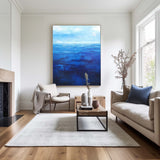 Blue Ocean Painting On Canvas Contemporary Ocean Art Impressionist Ocean Painting