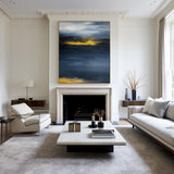 Black Minimalist Painting Modern Abstract Acrylic Painting Livingroom Wall Art For Sale