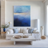 Impressionist Ocean Sunset Acrylic Painting Extra Large Modern Beach Art