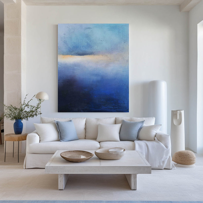 Impressionist Ocean Sunset Acrylic Painting Extra Large Modern Beach Art