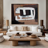 Brown Abstract Wall Art Abstract Acrylic Painting Canvas Wall Art Horizontal Wall Art For Sale