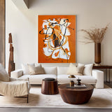 Orange Abstract Painting Oversized Abstract Canvas Art Abstract Interior Painting Modern Abstract Painting Large Canvas Art For Living Room