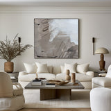 Large Grey Abstract Wall Art, Abstract Canvas Wall Art, Modern Abstract Painting For Sale