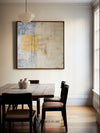 Wabi-sabi Dark Beige Painting Japandi Canvas Painting Interior Painting Large Abstract Wall Art