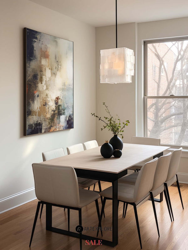 Colorful Abstract Painting Colorful Minimalist Painting Large Colorful Livingroom Painting 