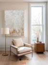 Original Beige White Abstract Canvas Art Contemporary Art Modern Abstract Painting On Canvas Acrylic Large Abstract Canvas Wall Art