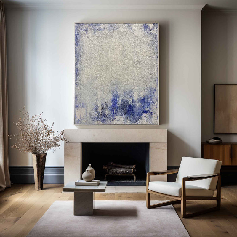 Original Blue And White Abstract Canvas Art Contemporary Art Large Abstract Canvas Wall Art Modern Abstract Painting On Canvas Acrylic