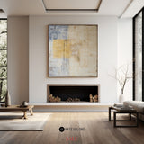 Wabi-sabi Dark Beige Painting Japandi Canvas Painting Interior Painting Large Abstract Wall Art