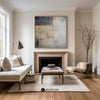 Wabi-sabi Brown Grey Painting Square Minimal Painting Large Canvas Wall Art For Sale