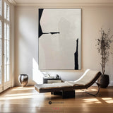 Modern Black And White Abstract Canvas Wall Art Minimalist Art Minimalist Painting For Livingroom