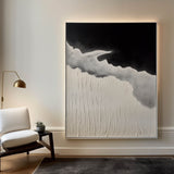 Black And Beige Seascape Painting #ABSV31