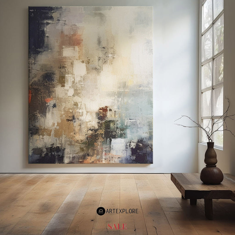 Colorful Abstract Painting Colorful Minimalist Painting Large Colorful Livingroom Painting 