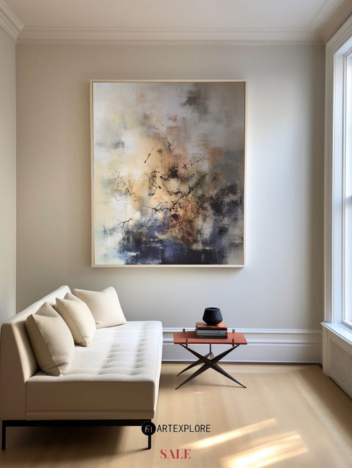 Colorful Minimalist Painting Modern Large Colorful Abstract Wall Art Livingroom Painting For Sale