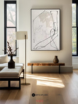 White Abstract Painting White Minimalist Painting Large White Abstract Painting For Sale
