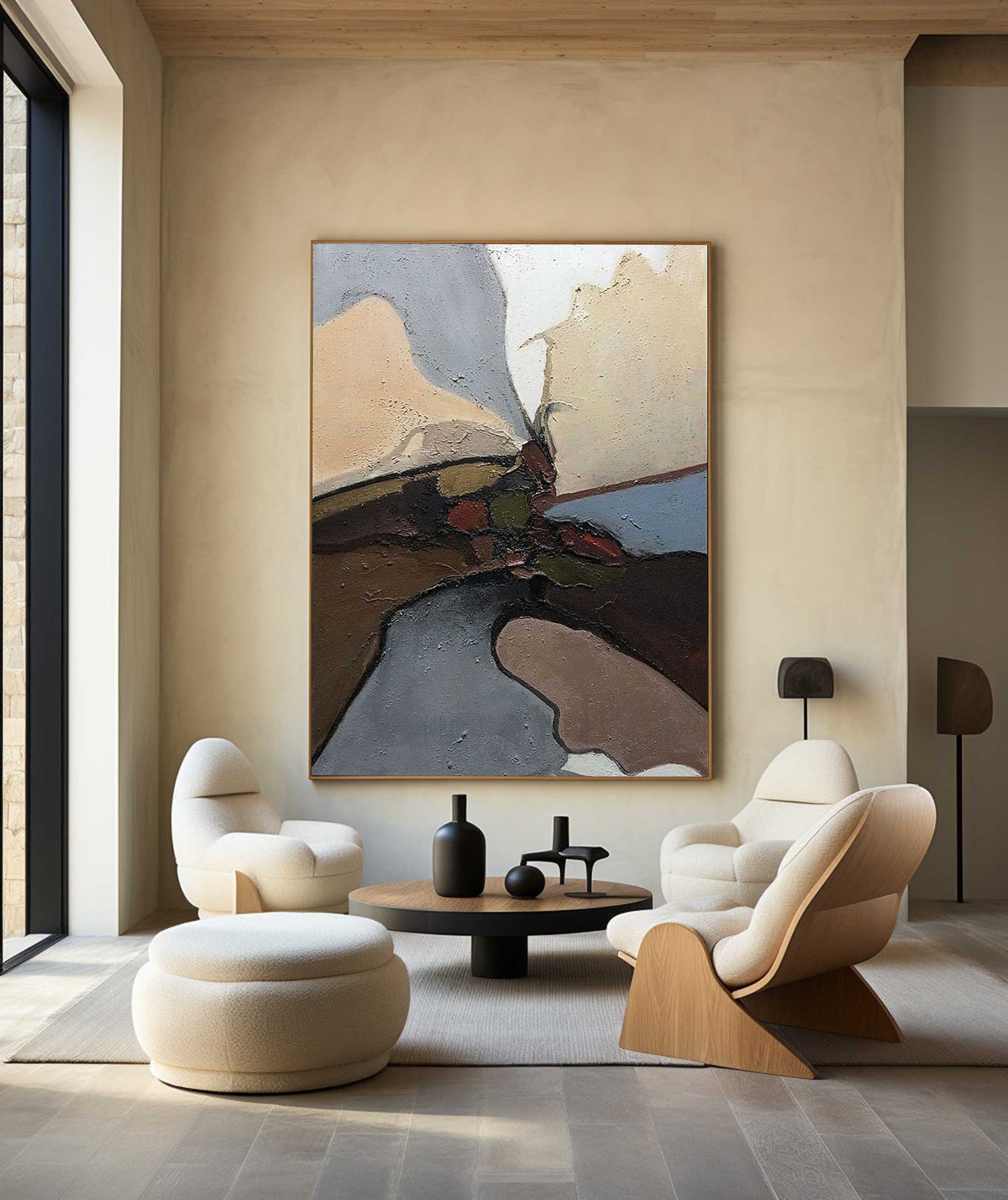 Brown Abstract Painting #ABAV05