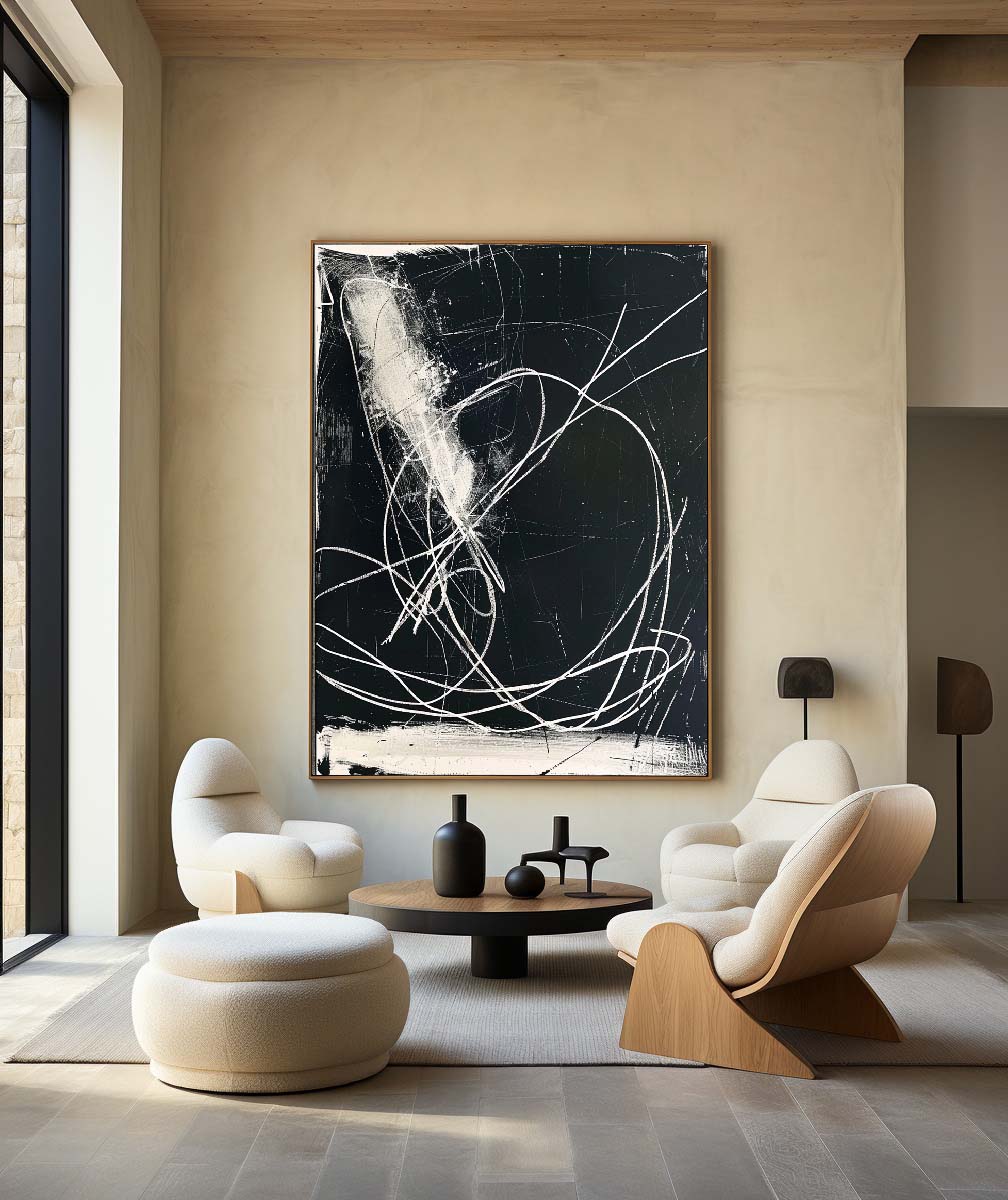 Black Contemporary Art Black Wall Art Black Minimalist Painting For Sale Wall Black Decor | Artexplore