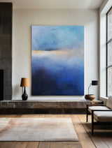 Impressionist Ocean Sunset Acrylic Painting Extra Large Modern Beach Art