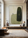 Large Green Abstract Painting Green And Beige Textured Wall Painting Modern Abstract Wall Art Minimalist Painting Art