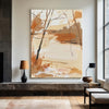 Minimalist Bright Color Wall Art Light Beige Canvas Art Original Painting  Abstract Painting