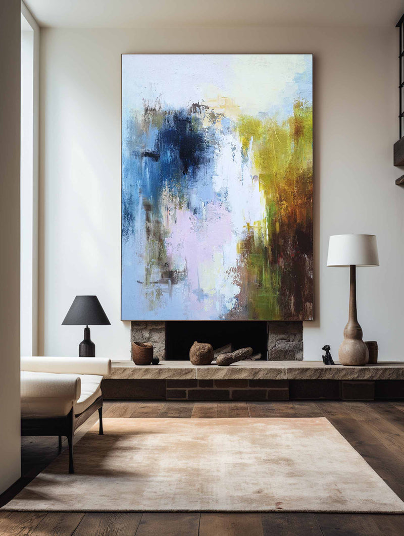 Large Abstract Seascape Painting On Canvas Huge Beach Wall Art Canvas