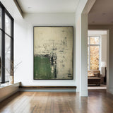 Wabi Sabi Green Painting Green Canvas Wall Art Green Minimalist Wall Art For Sale