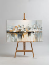 Large Modern Urban Painting Abstract Cityscape Art City Big Abstract Painting For Sale