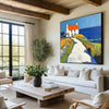 Modern Countryside Textured Canvas Art Large Countryside View Painting Landscape Painting For Sale
