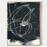 Modern Black Abstract Art Large Black Minimalist Painting Handmade Canvas Wall Art | Artexplore