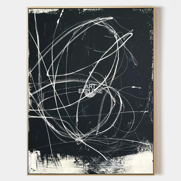Modern Black Abstract Wall Art