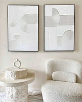 modern rich textured white minimalist abstract art abstract art for sale