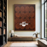 Handmade Brown Abstract Wabi-Sabi Painting, Oversized Wall Decor | ArtExplore