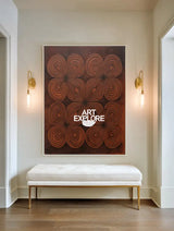 Earth-Tone Wabi-Sabi Canvas, Handmade Brown Wall Art for Big Spaces | ArtExplore