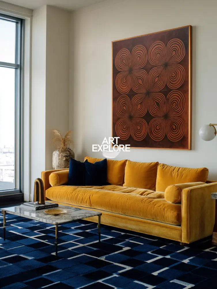 Dark Brown Wabi-Sabi Vertical Wall Art, Modern Minimalist Canvas | ArtExplore